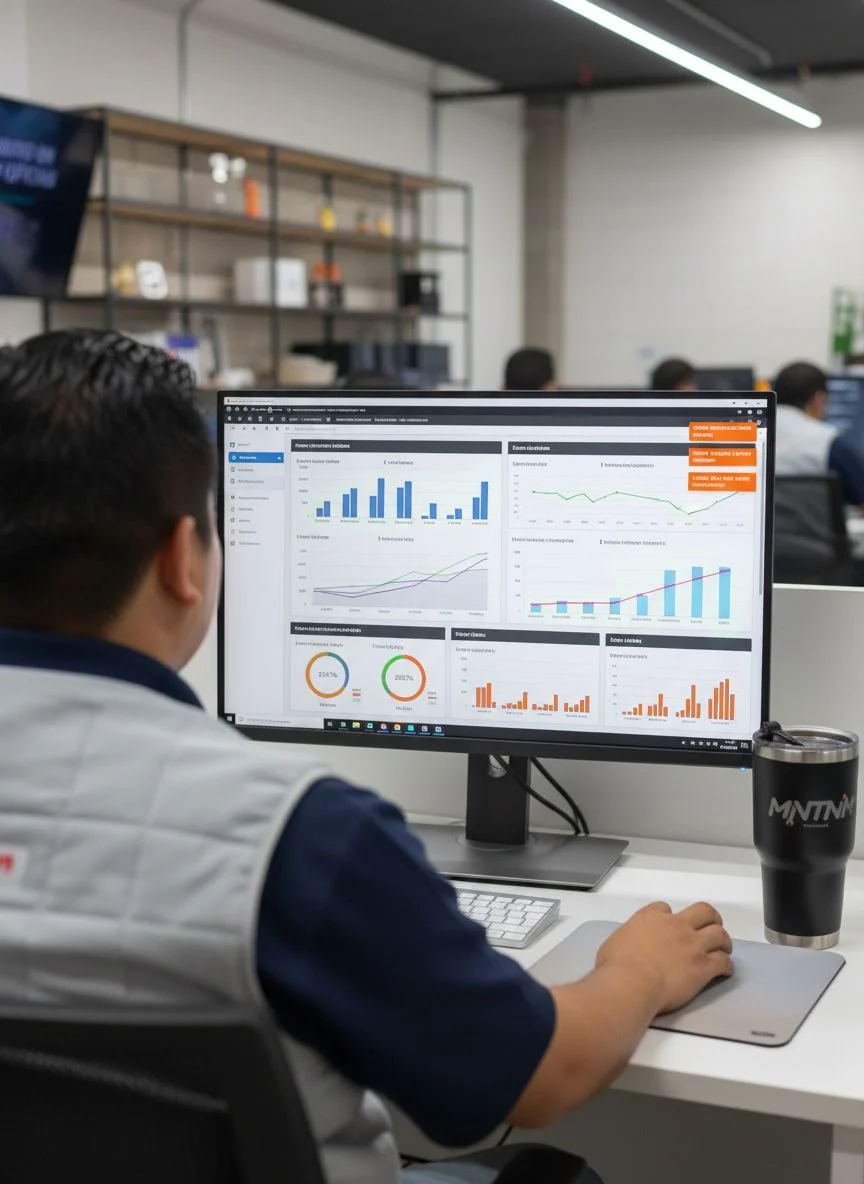 Tablero de indicadores de operación y mantenimiento de flotillas